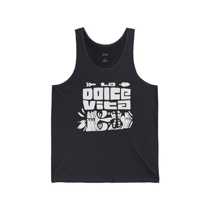 Unisex "La Dolce Vita" Jersey Tank